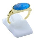 💙 Bague Argent 925 Apatite Ovale
