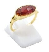 ❤️ Bague Argent 925 Grenat Ovale