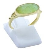 💚 Bague Argent 925 Jade Vert Ovale