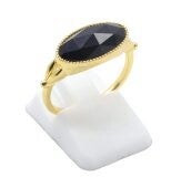 ⚫ Bague Argent 925 Onyx Ovale