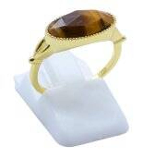 🐅 Bague Argent 925 Œil de Tigre Ovale