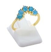 💙 Bague Argent 925 Apatite Diadème