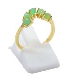 💚 Bague Argent 925 Jade Vert Diadème