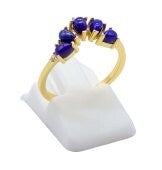 🔵 Bague Argent 925 Lapis Lazuli Diadème