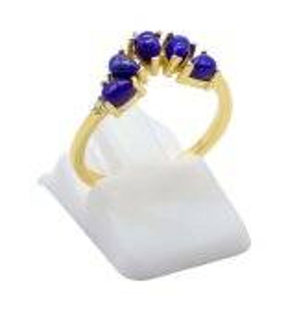 🔵 Bague Argent 925 Lapis Lazuli Diadème