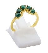 🟢 Bague Argent 925 Malachite Diadème