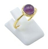💜 Bague Argent 925 Améthyste Ronde