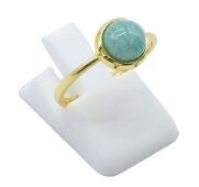 💚 Bague Argent 925 Amazonite Ronde