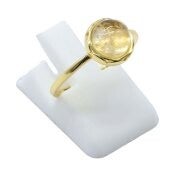 💛 Bague Argent 925 Citrine Ronde