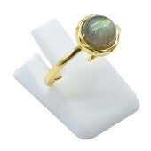 🌌 Bague Argent 925 Labradorite Ronde