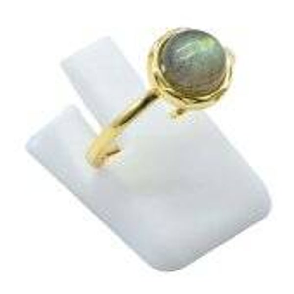 🌌 Bague Argent 925 Labradorite Ronde