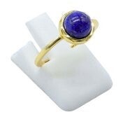 🔵 Bague Argent 925 Lapis Lazuli Ronde
