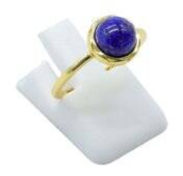 🔵 Bague Argent 925 Lapis Lazuli Ronde
