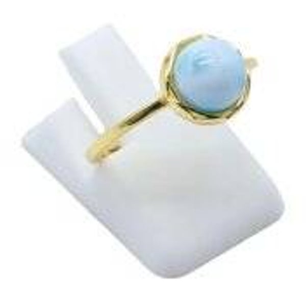 🌊 Bague Argent 925 Larimar Ronde