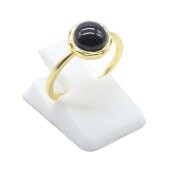⚫ Bague Argent 925 Onyx Ronde