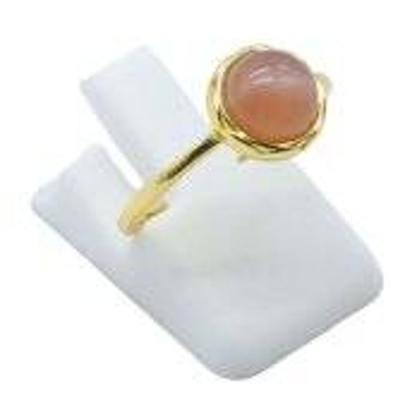 ☀️ Bague Argent 925 Pierre de Soleil Ronde