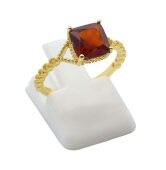 ❤️ Bague Argent 925 Grenat Carrée