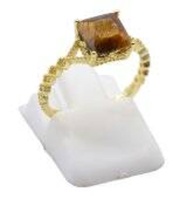 🐅 Bague Argent 925 Œil de Tigre Carrée