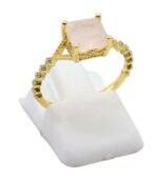 🌸 Bague Argent 925 Quartz Rose Carrée