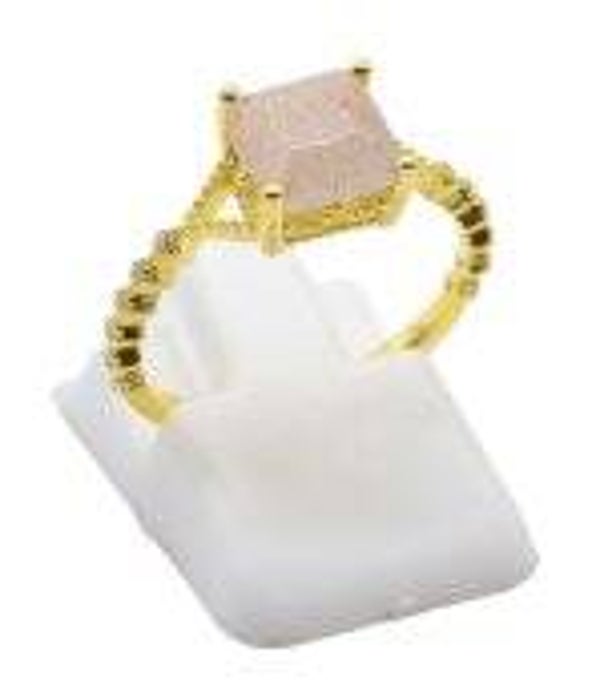 ☀️ Bague Argent 925 Pierre de Soleil Carrée