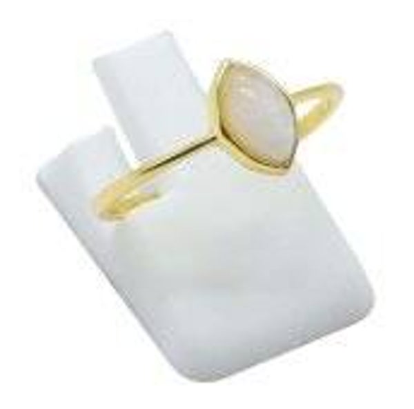 💍 Bague Argent 925 Plaqué Or Pierre de Lune Marquise