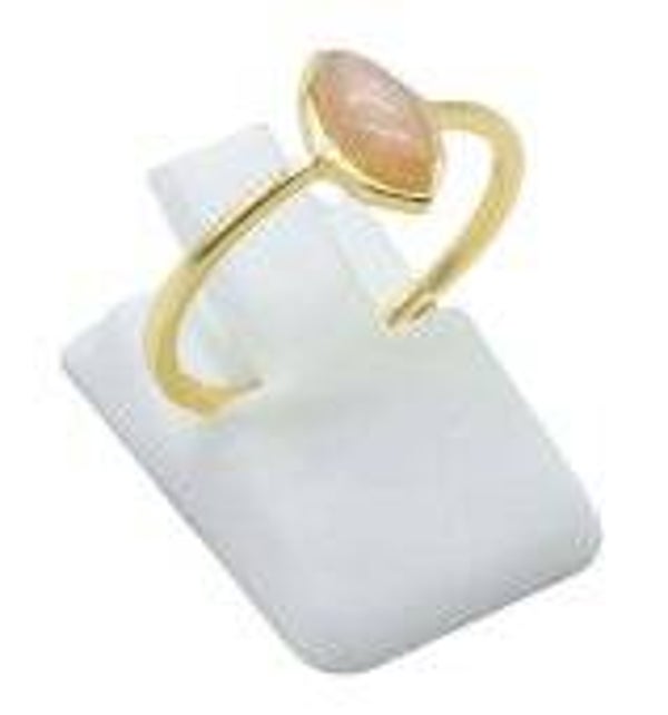 💍 Bague Argent 925 Plaqué Or Quartz Rose Marquise