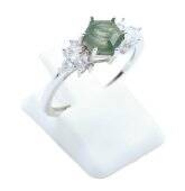 Bague Argent 925 'Flocon d'Argent' - Agate Mousse