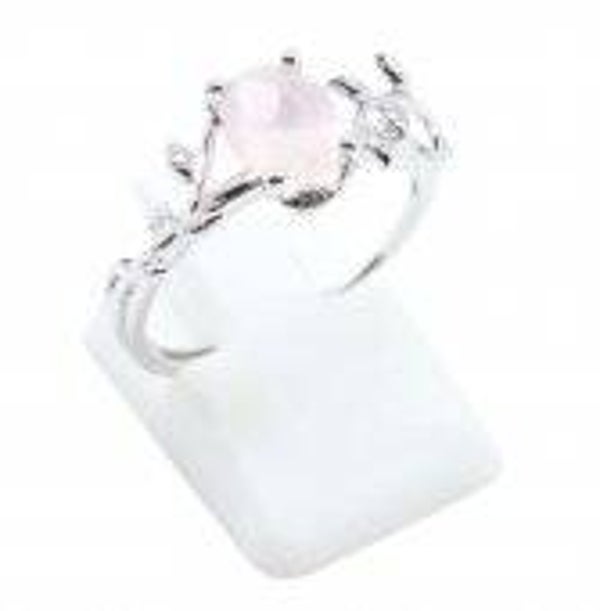 Bague Argent 925 'Murmure de Laurier' - Quartz Rose
