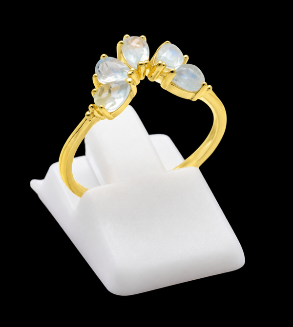 Bague Argent 925 Aigue-Marine Diadème