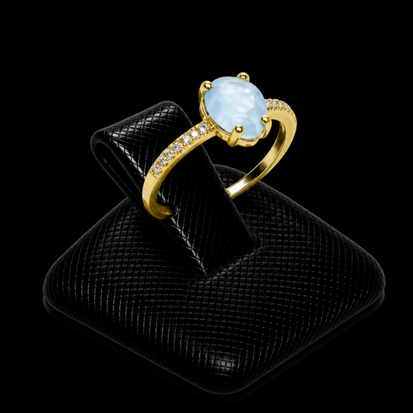 Bague Argent 925 – Aigue-Marine Goutte
