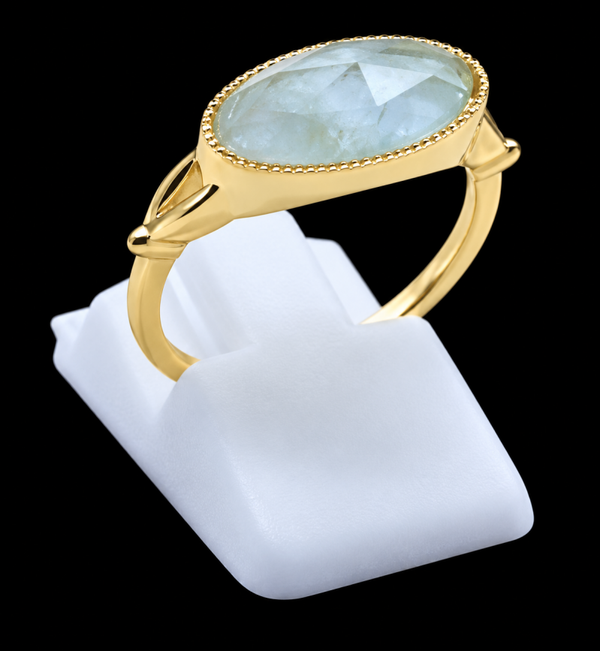 Bague Argent 925 Aigue-Marine Ovale