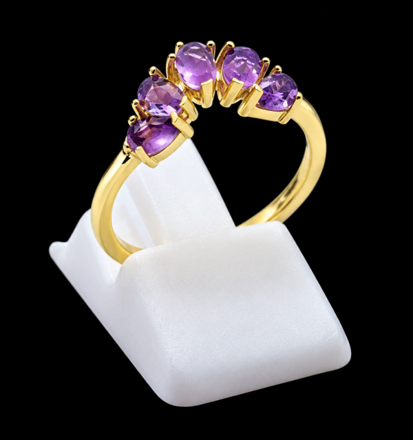 Bague Argent 925 Améthyste Diadème