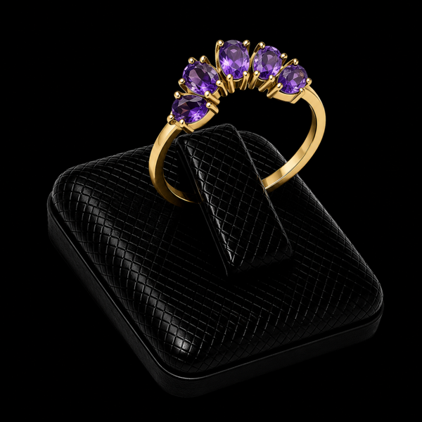 Bague Argent 925 Améthyste Diadème