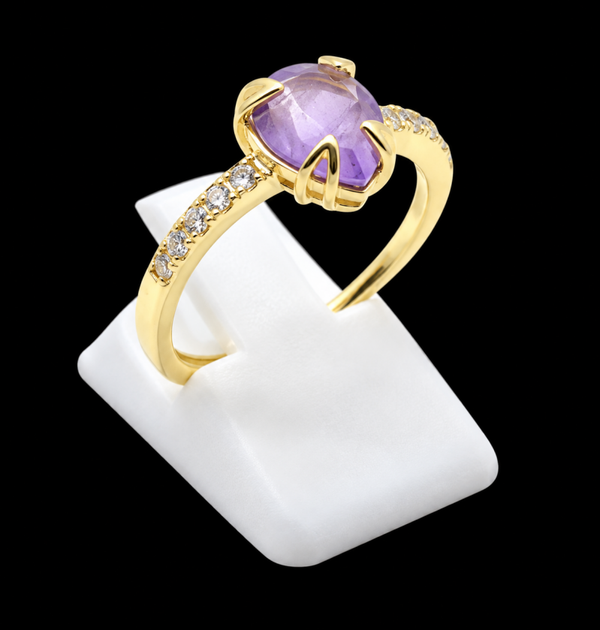 Bague Argent 925 – Améthyste Goutte