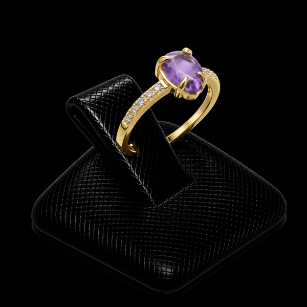 Bague Argent 925 – Améthyste Goutte