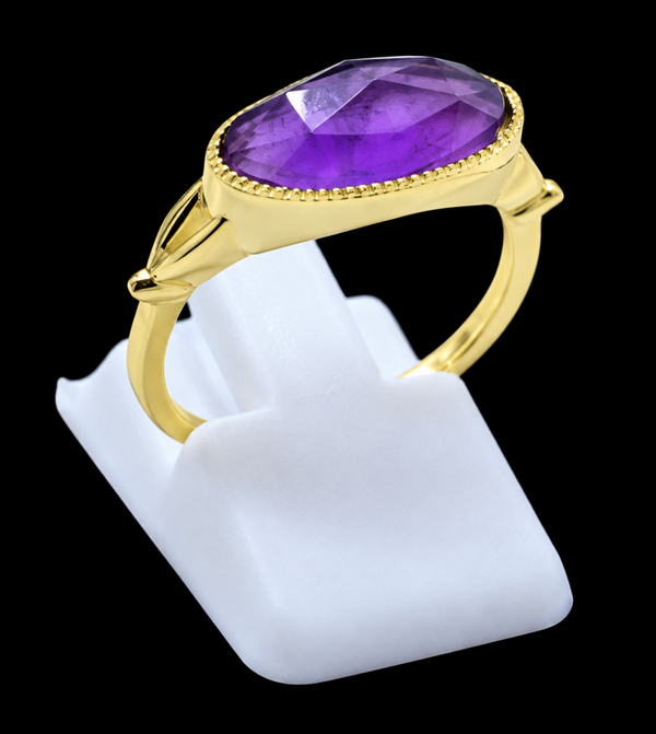 Bague Argent 925 Améthyste Ovale