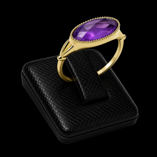 Bague Argent 925 Améthyste Ovale