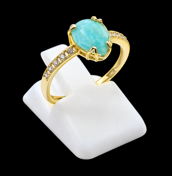 Bague Argent 925 – Amazonite Goutte