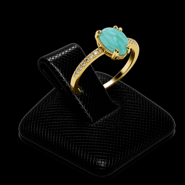 Bague Argent 925 – Amazonite Goutte