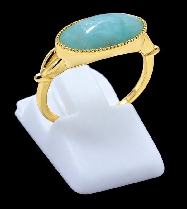 Bague Argent 925 Amazonite Ovale