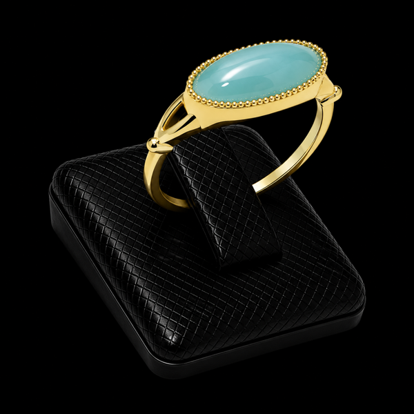 Bague Argent 925 Amazonite Ovale