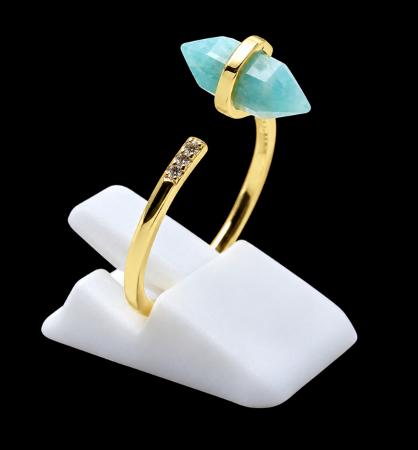 Bague Argent 925 Amazonite Pointe