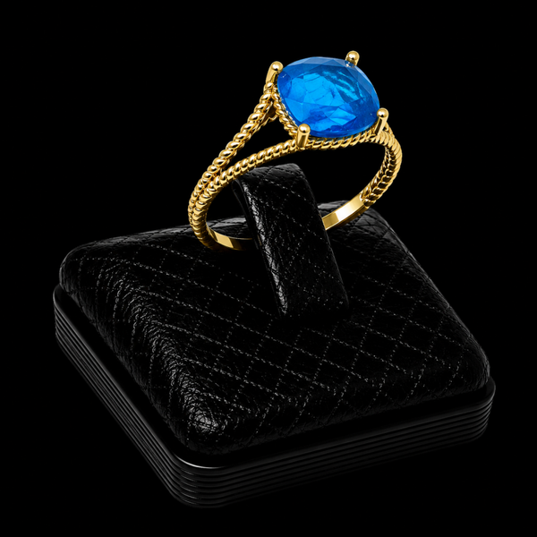Bague Argent 925 Apatite Carrée
