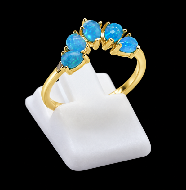 Bague Argent 925 Apatite Diadème