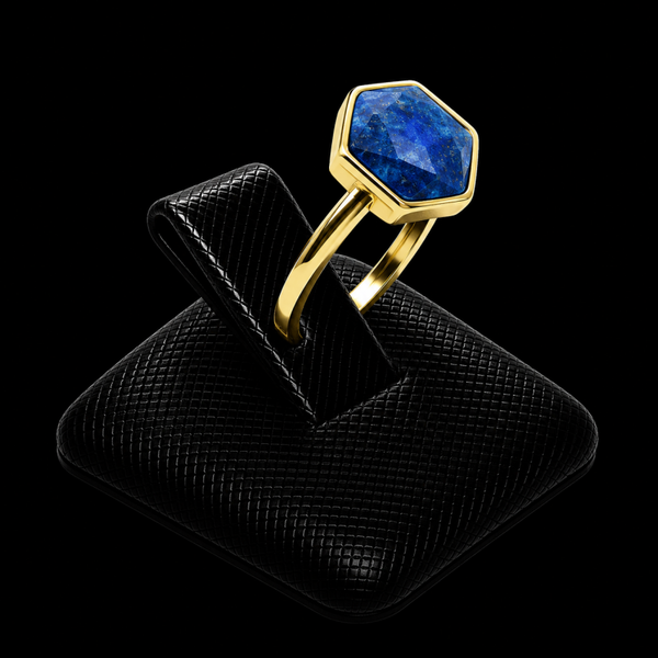Bague Argent 925 Apatite Hexagonale