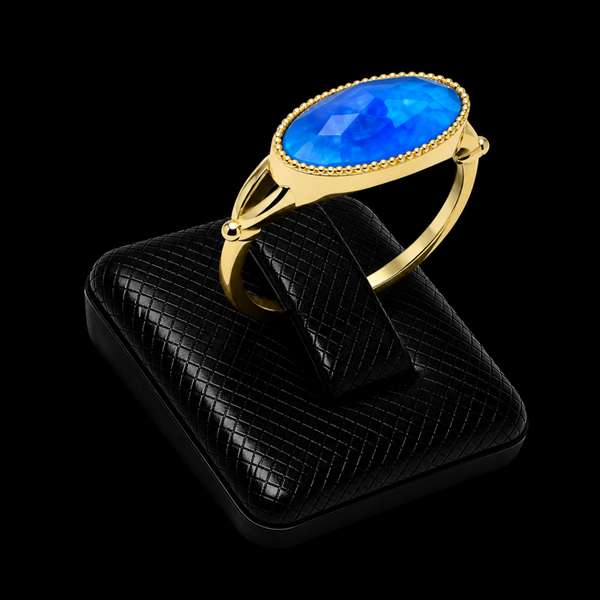 Bague Argent 925 Apatite Ovale
