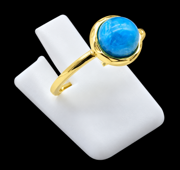 Bague Argent 925 Apatite Ronde