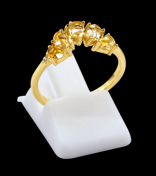 Bague Argent 925 Citrine Naturelle Diadème