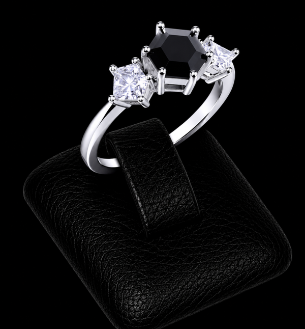 Bague Argent 925 “Flocon d’Argent” Onyx