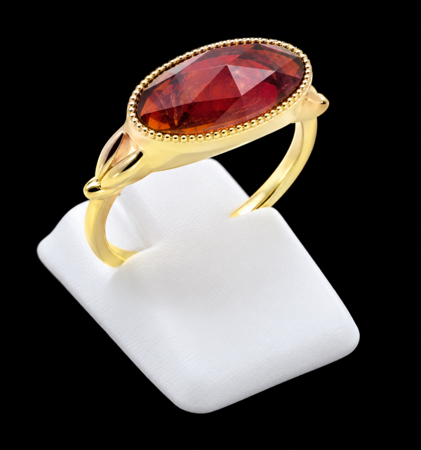 Bague Argent 925 Grenat Ovale